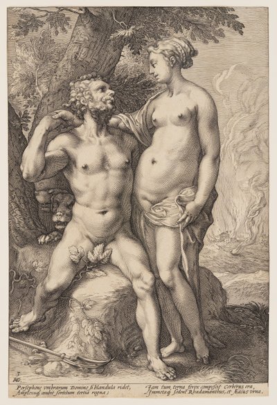 Plutón y Proserpina, de Tres dioses y diosas emparejados de Jan Saenredam