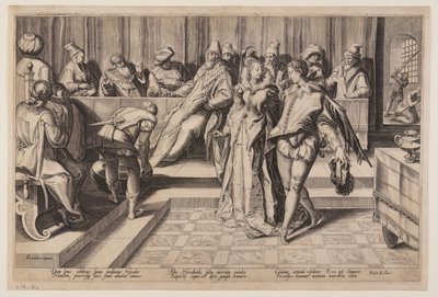 Salomé bailando ante Herodes de Jan Saenredam