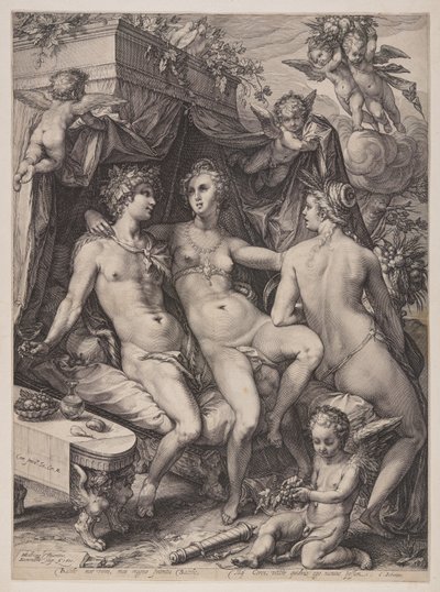 Sine Cerere y Baccho Friget Venus de Jan Saenredam