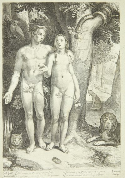 La caída del hombre de Jan Saenredam