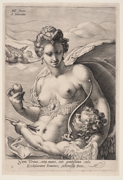 Venus y Cupido, de Tres diosas de Jan Saenredam