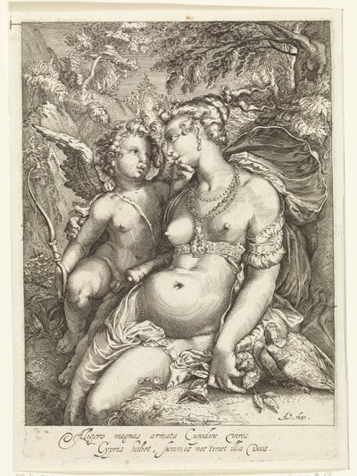 Venus en Amor de Jan Saenredam