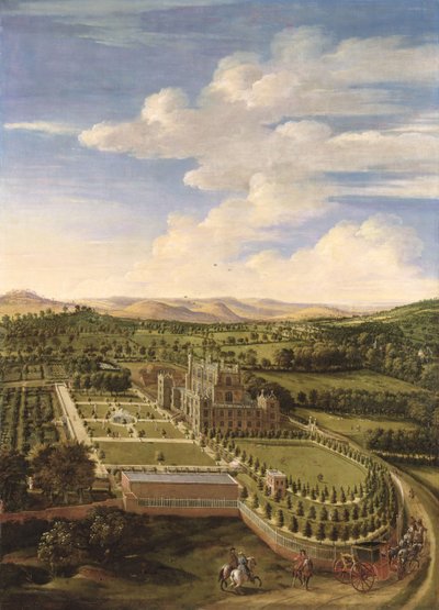 Wollaton Hall y Parque, Nottingham, 1697 de Jan Siberechts