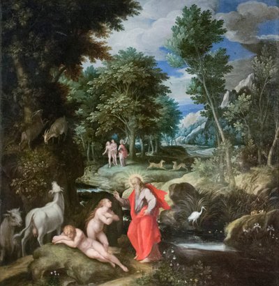 Creación de Eva, c.1586-89 (óleo sobre lienzo) de Jan Soens
