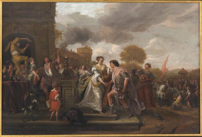 David regresando victorioso después de derrotar a Goliat y los filisteos de Jan Steen