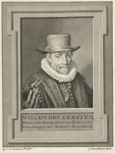 Retrato de Guillermo I, Príncipe de Orange-Nassau de Jan Stolker