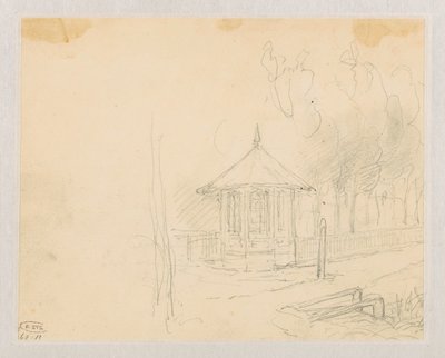 Boceto de una casa de té de Jan Striening