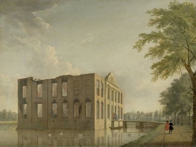 El castillo de Berckenrode en Heemstede después del incendio
Castillo de Berkenrode, Heemstede, tras el incendio del 4-5 de mayo de 1747: Vista lateral de Jan Ten Compe