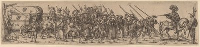 El tren de equipajes con el sargento mayor de Jan Theodor de Bry after Barthel Beham