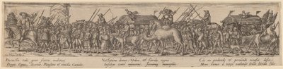 Tren del ejército y la muerte de Jan Theodor de Bry after Erhard Schön