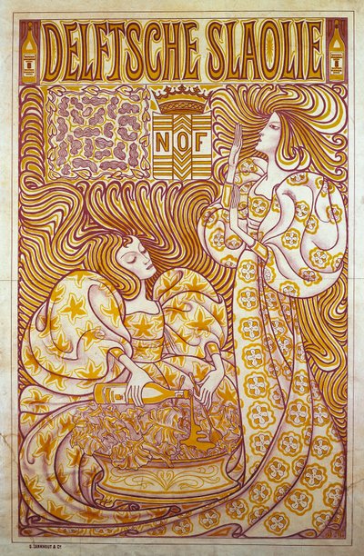Delftsche Slaolie, cartel publicitario para aderezo de ensaladas de Jan Toorop