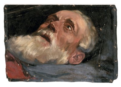 Cabeza de anciano (estudio) 1882 (óleo sobre lienzo) de Jan Toorop