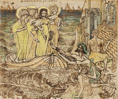 La llegada de las musas del arte a la arquitectura, 1890 de Jan Toorop