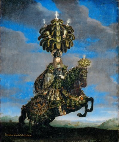 Gundakar, Príncipe Dietrichstein 1623-1690 en un traje para un ballet ecuestre, 1667 de Jan Thomas