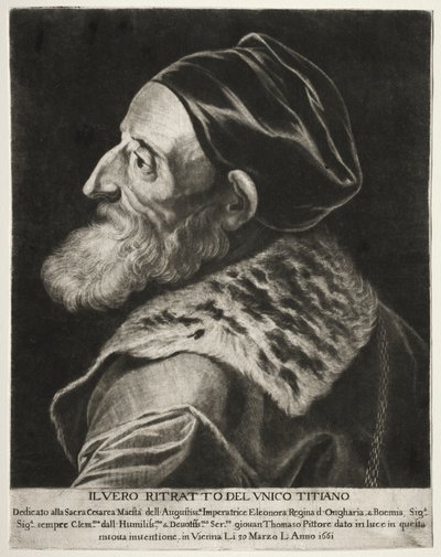 Retrato de Tiziano, 1661 de Jan Thomas