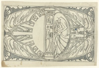 Diseño de encuadernación para: Louis Couperus, Dios y los dioses, 1903 de Jan Toorop