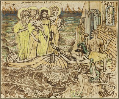 La llegada de las musas del arte a la arquitectura de Jan Toorop