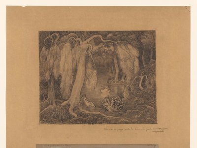 Mujer al borde de un lago de Jan Toorop