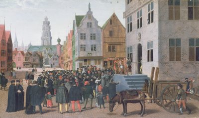 Ecce Homo (Cristo mostrado al pueblo) c.1565 (óleo sobre lienzo) de Jan Van Wechelen
