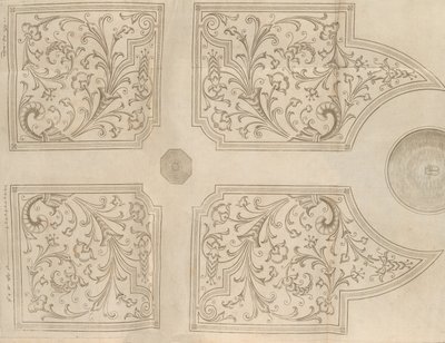 Diseño para una fuente y cuatro parterres cuadrados para un jardín de recreo, 1651 de Jan Van de Velde