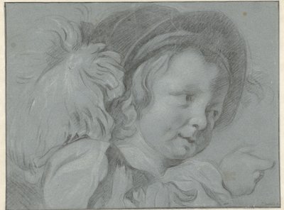Estudio de la cabeza de un niño con sombrero de Jan Verkolje (I)