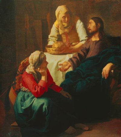 Cristo con María y Marta de Jan Vermeer van Delft