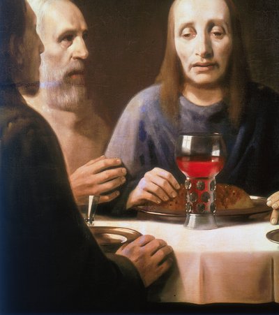 La cena, mediados-finales del siglo XVII de Johannes Vermeer