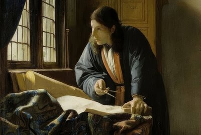 El geógrafo (detalle), 1669 de Jan Vermeer van Delft