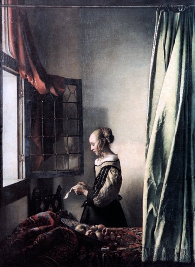 Niña leyendo una carta en una ventana abierta, c1657 de Jan Vermeer van Delft