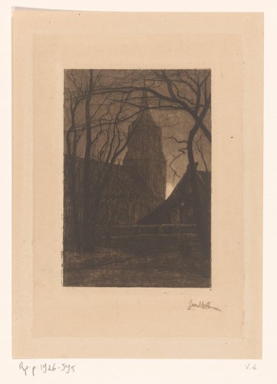 Iglesia en Laren de Jan Veth (signed by artist)