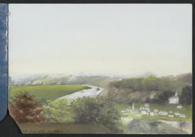 Paisaje de montaña con un río de Jan Veth