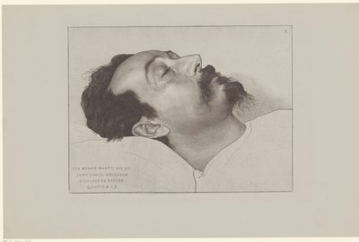 Nicolaas de Roever en su lecho de muerte
Ita mensis martii die XII anno domini MDCCCXCIII Nicolaus de Roever quievit R.I.P. (título en el objeto) de Jan Veth