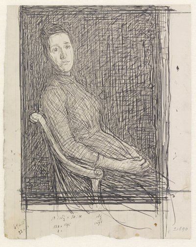 Retrato de Anna Dorothea Veth-Dirks, sentada a la derecha de Jan Veth