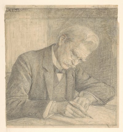 Retrato de J. van der Vegt, escribiendo de Jan Veth