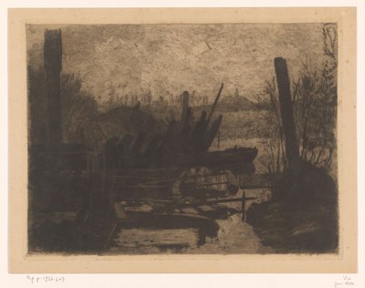 Naufragios en un paisaje de pólder de Jan Veth