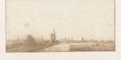 Vista de una ciudad (Leiden ?) de Jan Vincentsz. van der Vinne (possibly)