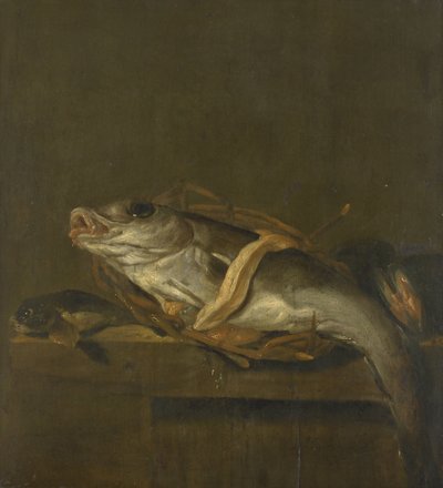 Naturaleza muerta con un eglefino y un dorado de Jan Vonck