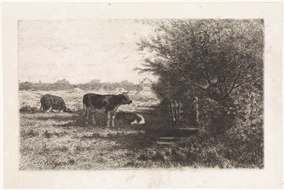 vacas en pasto de Johannes Martinus Vrolijk