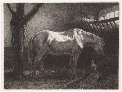 Caballo en establo de Johannes Martinus Vrolijk