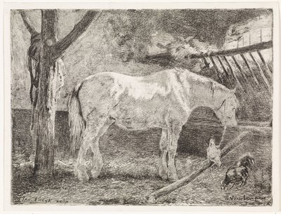 Caballo en establo de Johannes Martinus Vrolijk