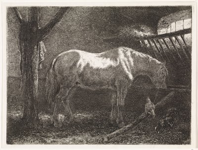 Caballo en el establo de Johannes Martinus Vrolijk
