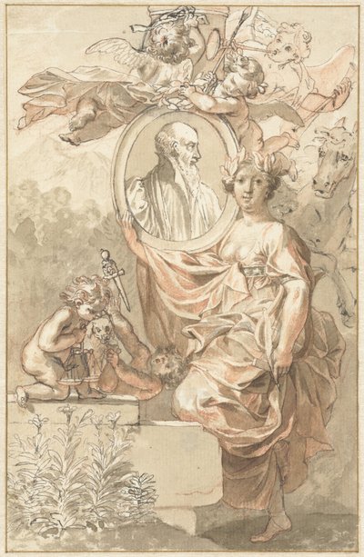 Diseño de la portada de la Arcadia de Sannisario de Jan Wandelaar