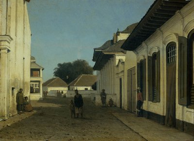Una calle del casco antiguo de Batavia de Jan Weissenbruch (attributed to)