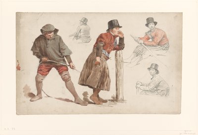 Estudios de las figuras de Jan Weissenbruch
