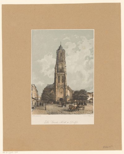 Vista de la Iglesia Nueva en Delft La Gran Iglesia de Delft (título sobre el objeto) de Jan Weissenbruch