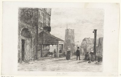 Vista de la Iglesia de San Martín en Woudrichem de Jan Weissenbruch