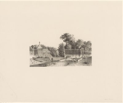 Vista de un castillo y blanquear la ropa de Jan Weissenbruch
