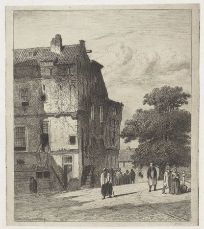 Vista de una calle en Amsterdam de Jan Weissenbruch