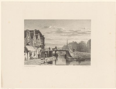 Paisaje urbano con canal de Jan Weissenbruch