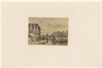 Paisaje urbano con canal de Jan Weissenbruch
